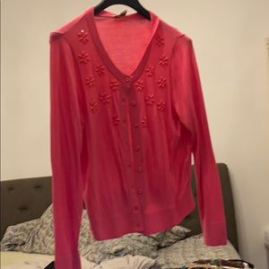 Pink Kate Spade Cardigan with Bead Detail
